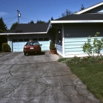 Before: long double wide concrete driveway. 