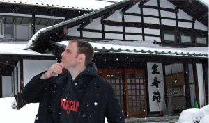Desmond considering architecture in Japan.