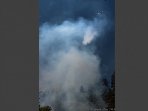 Helicopter dropped water all Monday