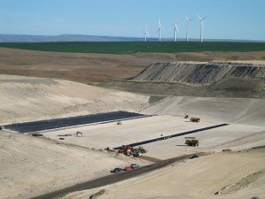 Building a landfill.