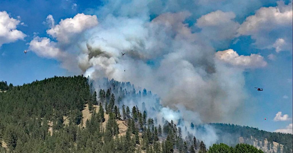 Aerial response to fire near OU3 in Montana