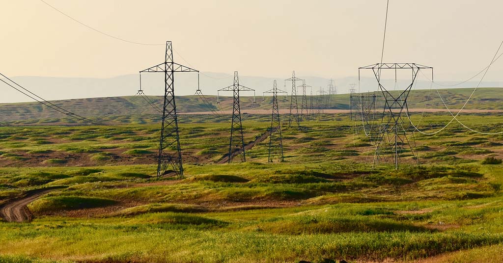 Transmission lines in field