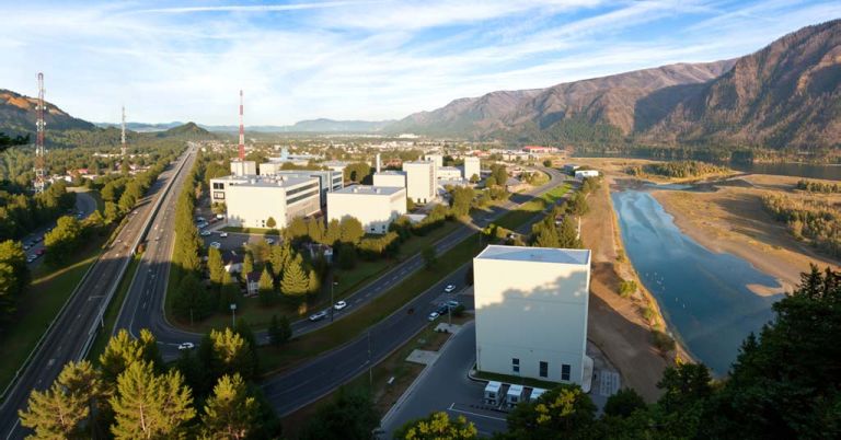 AI rendering of view from Beacon Rock on Washington had development occurred.