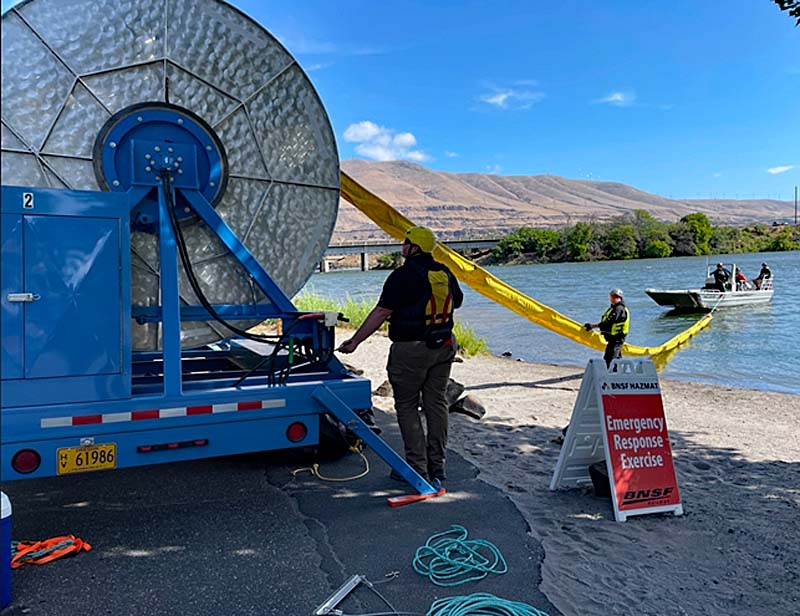 Worst Case Train Derailment Discharge exercise conducted in June 2023 on Deschutes RIver, Oregon