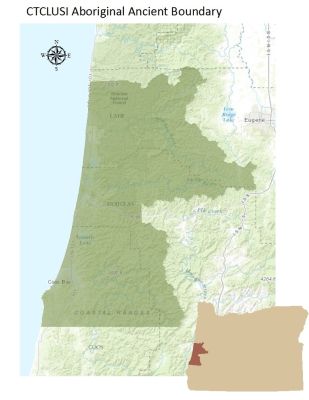 Map of The Confederated Tribes of Coos, Lower Umpqua and Siuslaw Indians