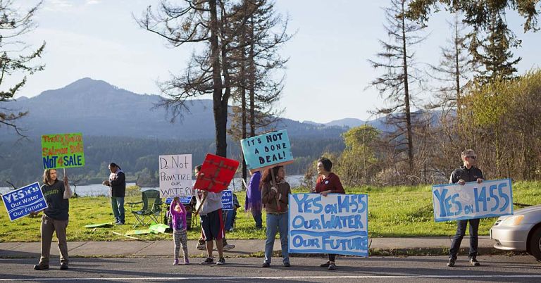 Protest over proposed Nestlé water bottling facility