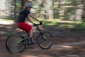 Chris Creasy biking at Post Canyon