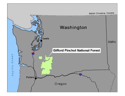 Gifford Pinchot National Forest map