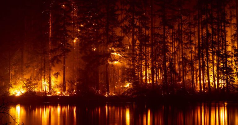 Holiday Farm Fire in Willamette National Forest, September 2020