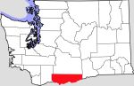 Map location of Klickitat County, Washington