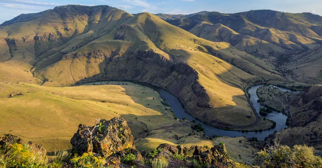 Lower Deschutes River evening view