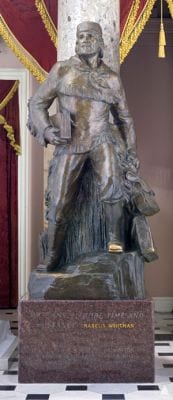 Marcus Whitman statue in National Statuary Hall in the U.S. Capitol