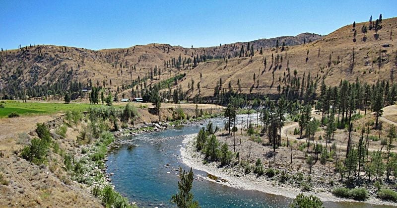 Methow River Along Highway 153 - just north of the town of Methow, Washington.