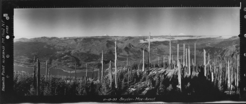 Nesmith Point lookout 1933 panoramic photo. 