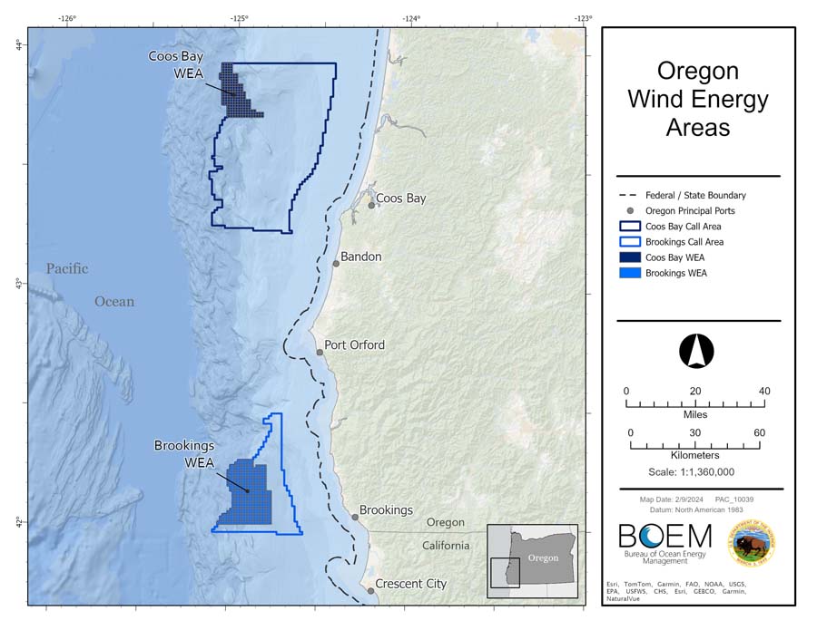 Graphic: Oregon offshore wind energy areas