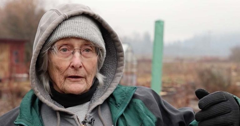 Pat Arnold on her farm in Klickitat County, Washington