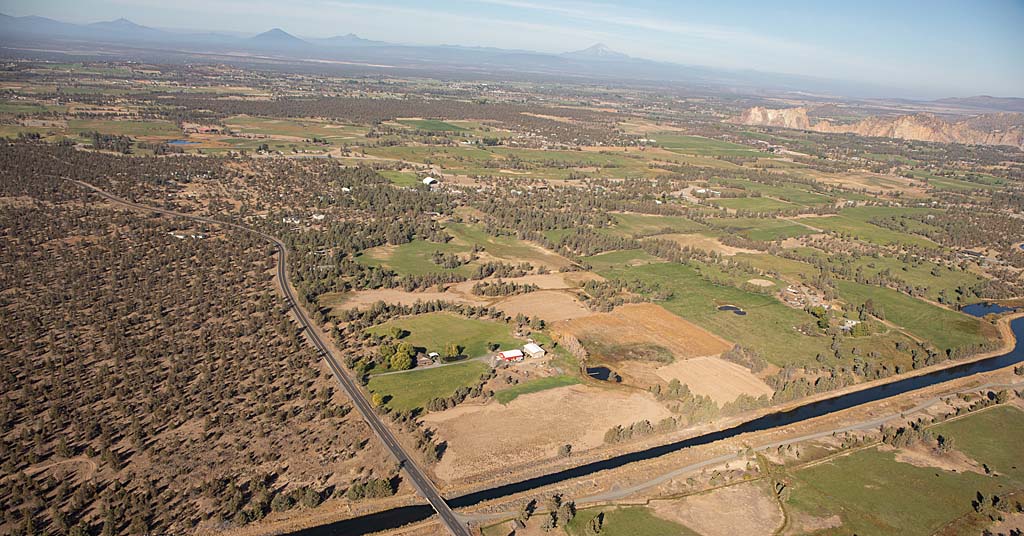 Crook County Oregon landscape from the air