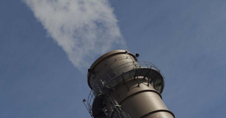 Smokestack at plant in Minnesota