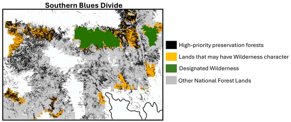 Southern Blues Divide map (Oregon)