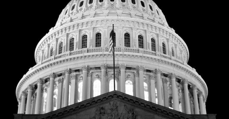 U.S. Capitol at night