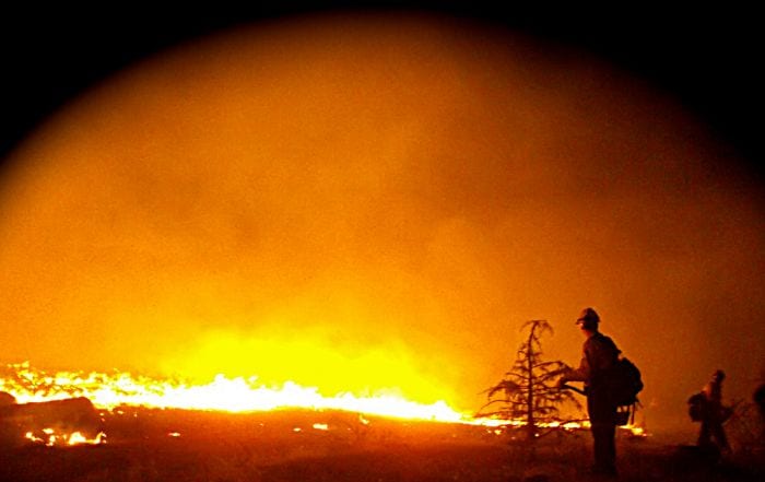 BLM Firefighters at Warm Springs Reservation, Photo by Seth Macaldy/BLM Oregon