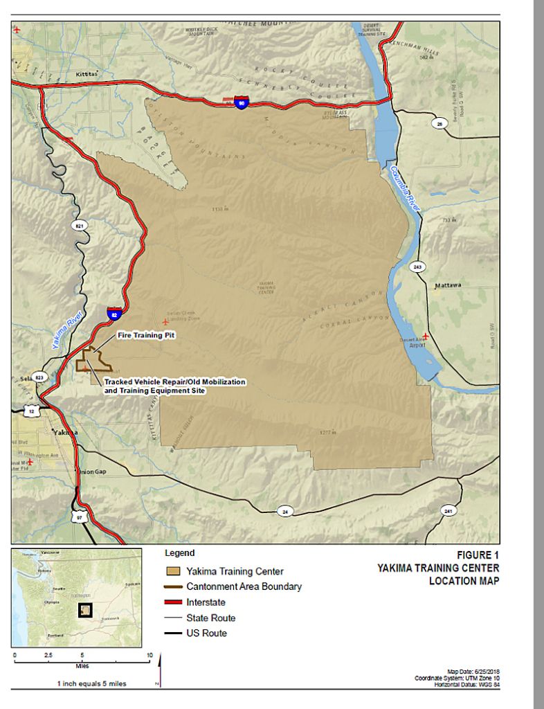 Yakima Training Center map