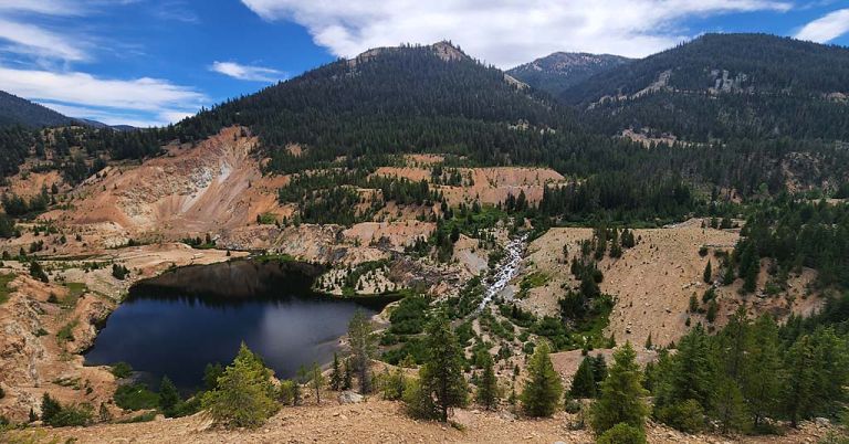 Yellow Pine mine pit in Idaho