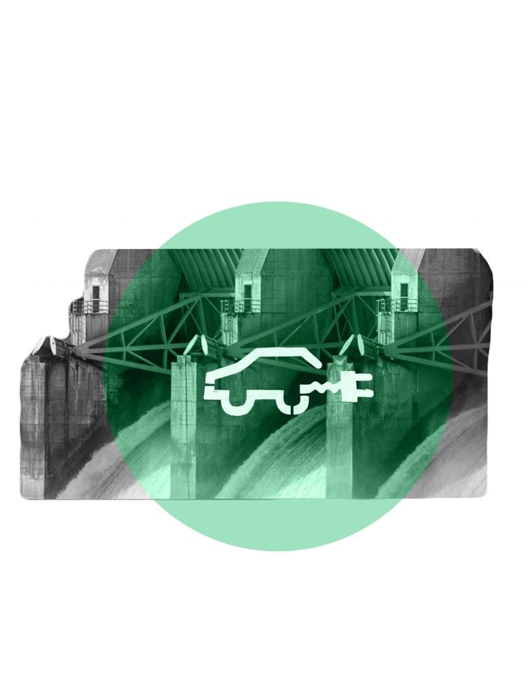 Electric vehicles and dams design by Isabelle Tavares, photo by Jurgen Hess